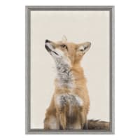 Wondering Fox Framed Canvas, 26x18
