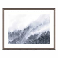 Neutral Misty Wood Landscape Framed Wall Art, 28x36