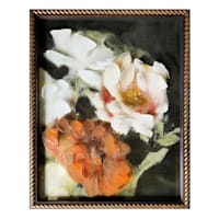 Abstract Moody Floral Art Under Glass, 20x16