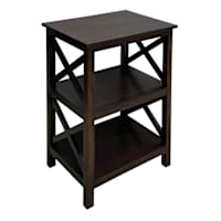 Alexander Wooden Accent Table, Walnut Finish
