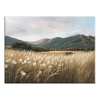 30X40 Meadow Mountain Scene Hand Paint Canvas Wall Art