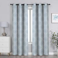 Archer Medallion Green Light Filtering Grommet Curtain Panel 84