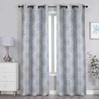Archer Medallion Gray Light Filtering Grommet Curtain Panel 95