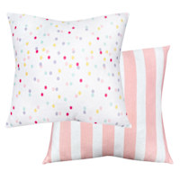Tiny Dreamers 2-Pack Confetti & Cabana Stripe Throw Pillows, 14"