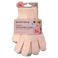 Bathtopia 2Pr Exfoliating Gloves Floral
