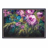 Framed Dark Floral II Canvas Wall Art, 38x26