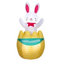 Bunny Brights Airblown Pop Up-Bunny in Egg Inflatable, 60"