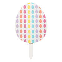Bunny Brights Polka Dot Easter Egg Yard Stake, 14"