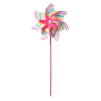 Bunny Brights Colorful Striped Plastic Whirligig, 41"
