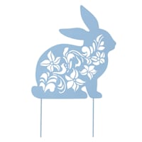 Providence Blue Metal Bunny Cutout Yard Stake, 20"