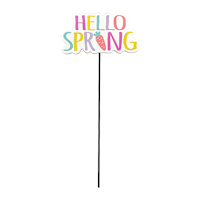 Bunny Brights Hello Spring Yard Stake, 10"