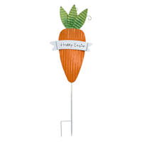 Homespun Easter Welcome Easter Carrot Yard Stake, 32"