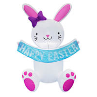 Bunny Brights Happy Easter Bunny Inflatable, 4"