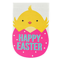 Bunny Brights Happy Easter Chick Yard Flag, 18"