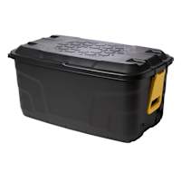Heavy Duty Storage Trunk with Handle and Wheels, 145l