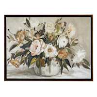 Neutral Flowers in Vase Framed Wall Art, 40x30