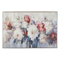 Blue Watercolor Floral Framed Wall Art, 60x40
