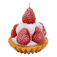 Strawberry Cupcake Shaped Candle