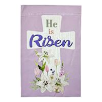 He Is Risen Yard Flag, 18"