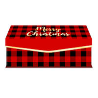 Small Flip Top Vase Box Buffalo Plaid