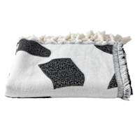 Crosby St. Black & White Modern Geo Woven Throw Blanket, 50x60