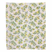 Providence Lemon Print Micro Plush Throw Blanket, 50x60