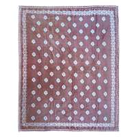 Honeybloom Pink Floral Bandana Print Micro Plush Throw Blanket, 50x60