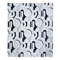Crosby St. Modern Geo Micro Plush Throw Blanket, 50x60