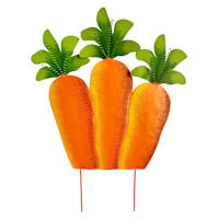 Homespun Easter Carrot Trio Yard Stake, 25"