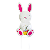 Bunny Brights Bunny with Easter Basket Yard Stake, 31"