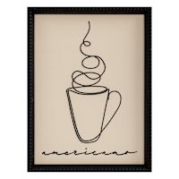 Framed Americano Cup, 12x16