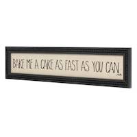 Framed Bake Me A Cake Print, 32x7