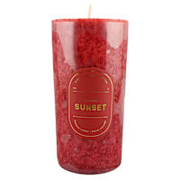 Amber Sunset Scented Pillar Candle, 3x6