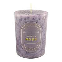 Lavender & Moss Scented Pillar Candle, 3x4