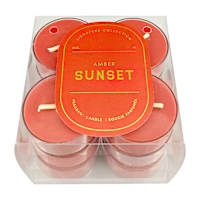 12-Pack Amber Sunset Scented Tealight Candles