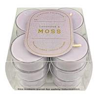 12-Pack Lavender & Moss Scented Tealight Candles