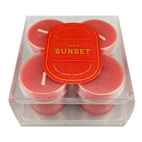 4-Pack Amber Sunset Scented Votive Candles