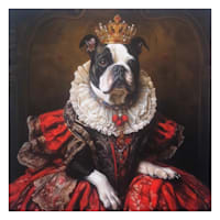 12X12 Victorian Bulldog Canvas Wall Art
