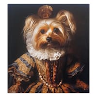 12X12 Victorian Yorkshire Terrier Canvas Wall Art