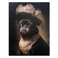 12X16 Victorian Pug Canvas Wall Art