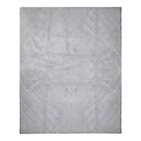 (C209) Grey Faux Rabbit Fur Area Rug, 8x10