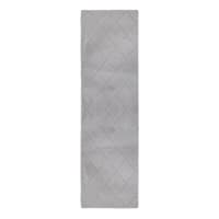 (C209) Grey Faux Rabbit Fur Runner, 2x7