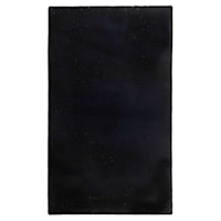 Black Faux Rabbit Fur Accent Rug, 27x45