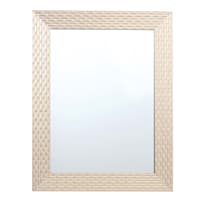 22X28 Metallic Basket Weave Mirror