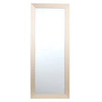 Metallic Basket Weave Leaner Mirror, 24x58
