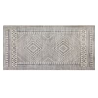 Charlotte Ivory & Dark Grey Tahari Diamond Accent Rug, 24x44