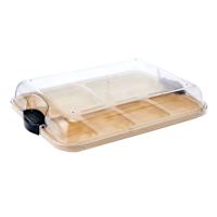Make & Take 6-Section Bamboo Serving Board with Lid, 11x14