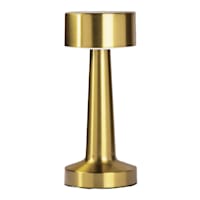 Gold Metal Touch Portable Rechargeable Lamp, 8.5"