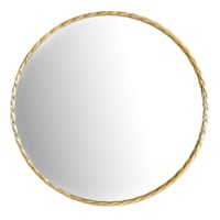 24D Gold Twisted Metal Round Mirror