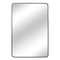 24x36 Aluminum Rectangle Black Wall Mirror